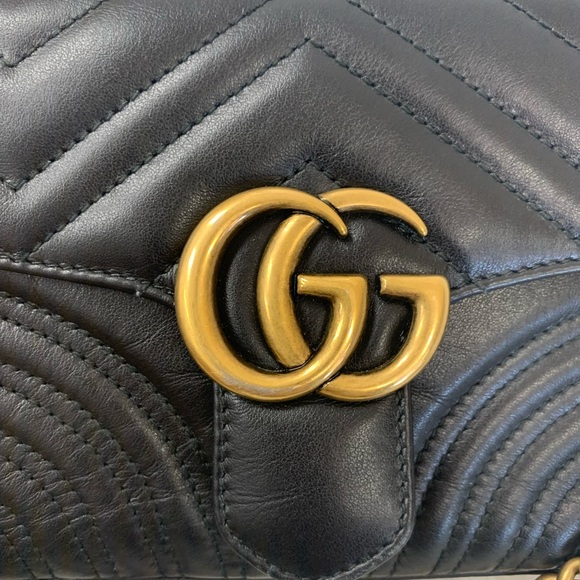 Gucci Marmont mini top handle bag black - Picture 2 of 14